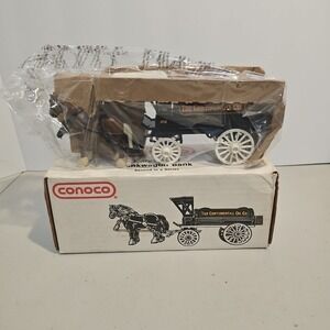 Conoco Horses & Tankwagon Diecast Bank The Continental Oil Co. Ertl